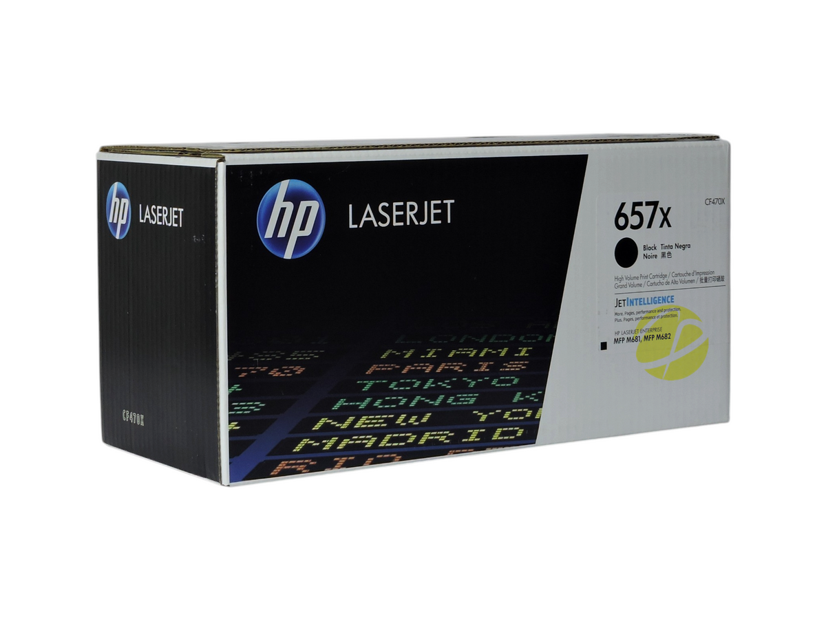 Caja de cartucho de tóner negro original HP 657X CF470X de Compras Perfectas para impresoras LaserJet Enterprise