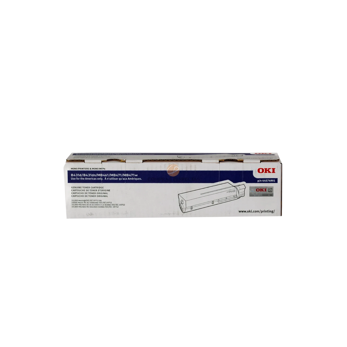 Cartucho de tóner negro original Okidata 44574901 para impresoras láser de Compras Perfectas