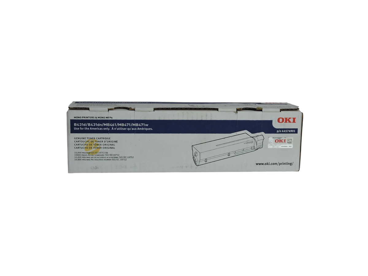 Cartucho de tóner negro original Okidata 44574901 para impresoras láser monocromáticas de Compras Perfectas
