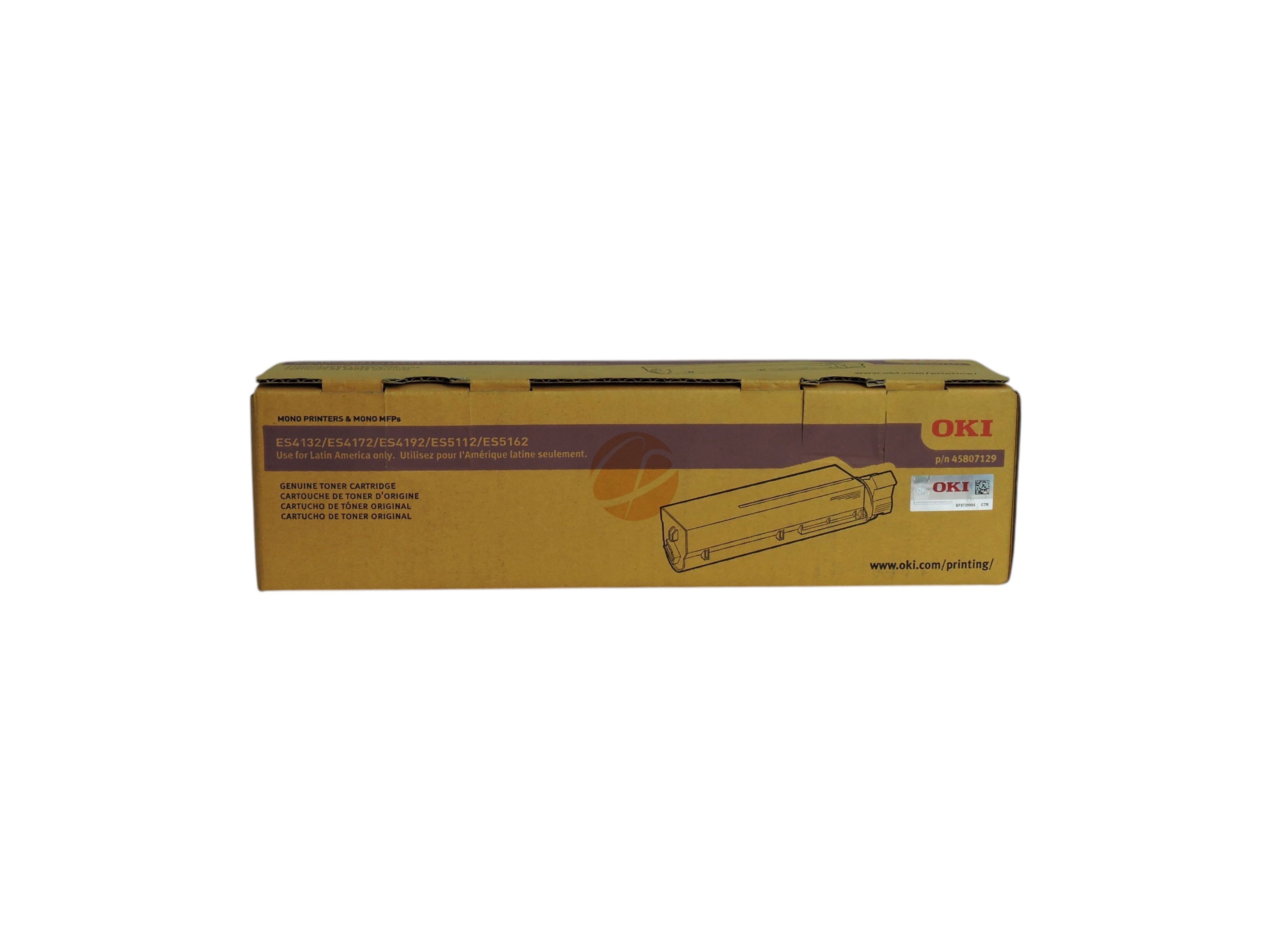 Cartucho de tóner negro original Okidata en caja de Compras Perfectas para impresoras láser monocromáticas