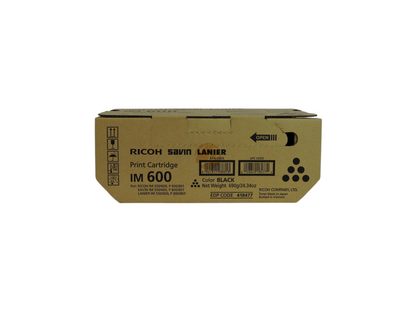 Cartucho de tóner negro original Compras Perfectas para impresoras Ricoh IM 600, P 800 y P 801 en su caja de cartón.