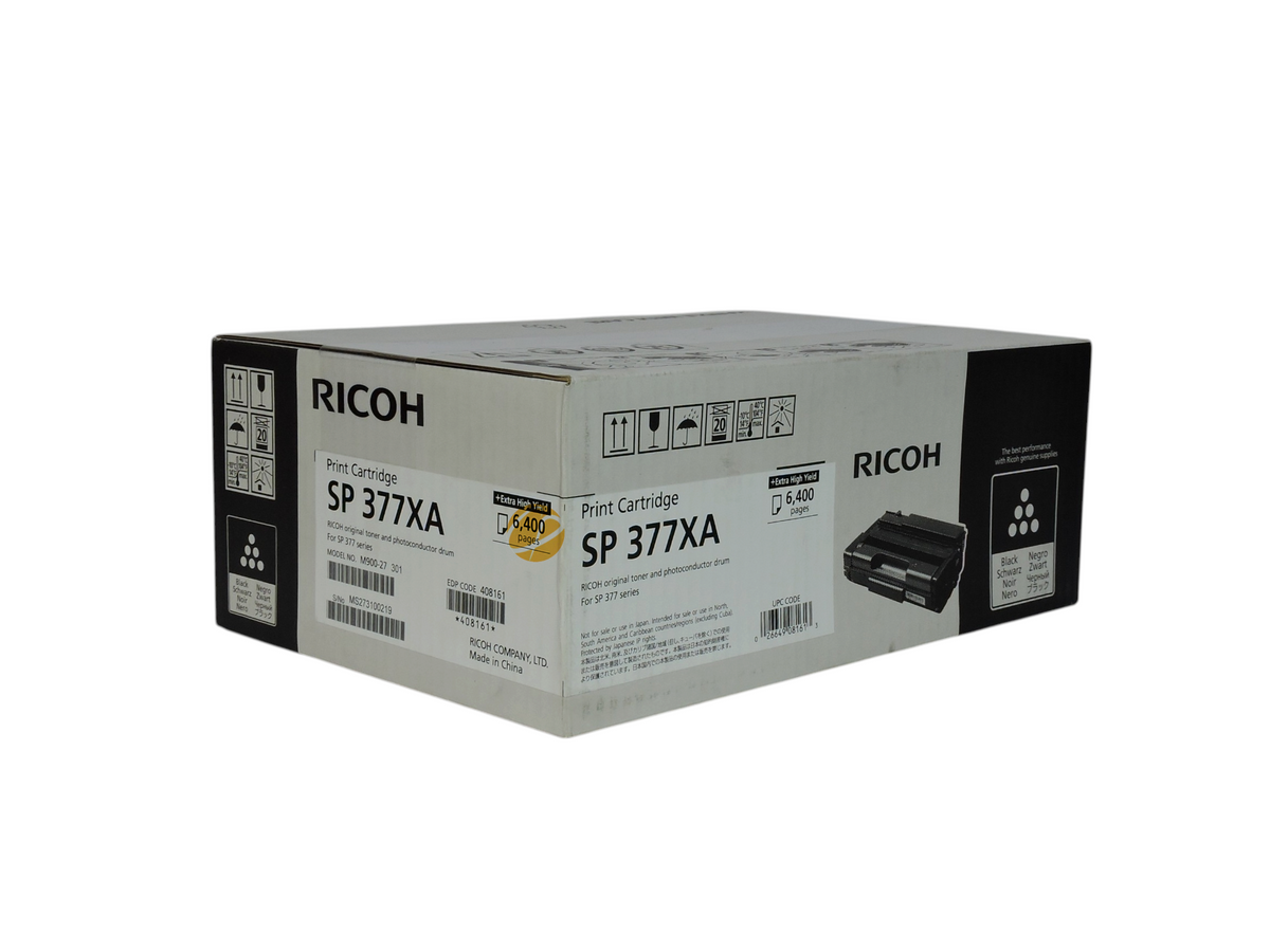 Caja de cartucho de tóner negro original Ricoh SP377XA de Compras Perfectas para impresoras láser