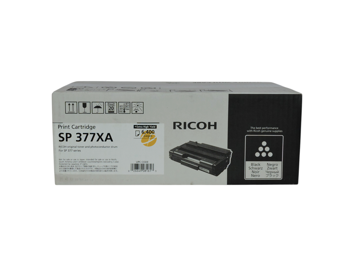 Caja de cartucho de tóner negro original Ricoh SP377XA de Compras Perfectas para impresoras láser monocromáticas