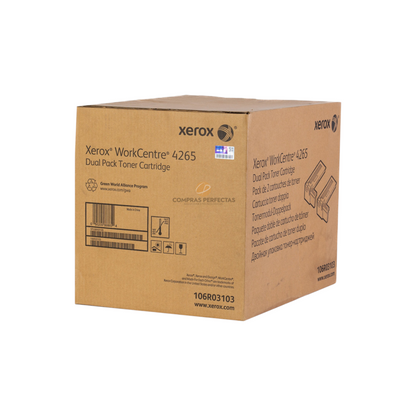 Caja de cartuchos de tóner original Xerox Dual Pack para WorkCentre 4265 de Compras Perfectas