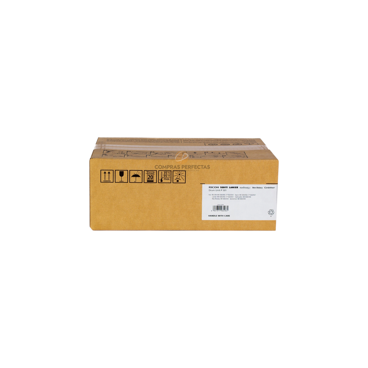 Caja de cartón de unidad de tambor original Ricoh P 501 de Compras Perfectas para impresoras láser