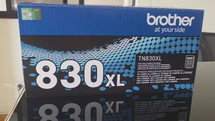 Cartucho de Tóner Negro Original Brother TN830XL de Alta Capacidad(